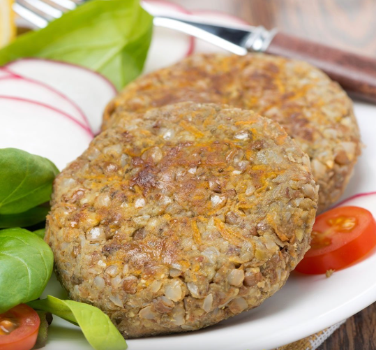 HAMBURGUESA CASERA DE LENTEJAS AL PLATO C/AGR