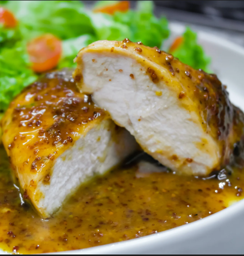 POLLO A LA PLANCHA CON SALSA DE MOSTAZA Y  AG